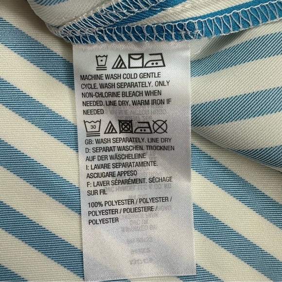 NWOT Linea by Louis Dell'Olio Stand Collar Striped Shirt Women’s Plus 20W - Picture 8 of 10